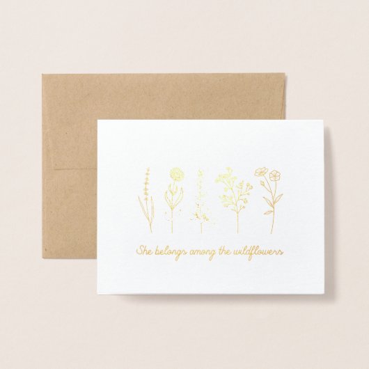 Wildblumen Folienkarte (Vorderseite mit Umschlag)