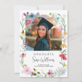 Wildblumen Foto Abschluss Ankündigung (Vorderseite)