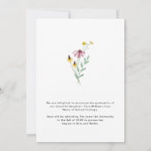 Wildblumen Foto Abschluss Ankündigung (Rückseite)