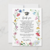 Wildblumen Foto Abschluss Vielen Dank Dankeskarte (Vorderseite)