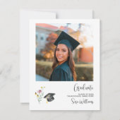 Wildblumen Foto Abschluss Vielen Dank Dankeskarte (Rückseite)