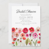 Wildblumen Foto Brautparty Einladung (Vorderseite)