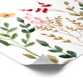 Wildblumen Foto Collage Beerdigung Gedenkstein wil Poster (Ecke)