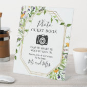 Wildblumen Foto Gast Book Camera Signature Sockelschild (In Situ)