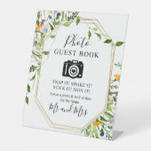 Wildblumen Foto Gast Book Camera Signature Sockelschild (Vorderseite)