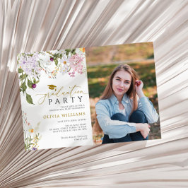 Wildblumen Foto Graduation Party Einladung