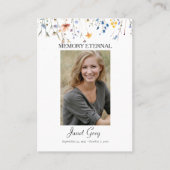 Wildblumen Foto Orthodoxe Beerdigungskarte Platzkarte (Vorderseite)