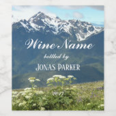 Wildblumen Foto Personalisiert Weinetikett (Einzelnes Label)