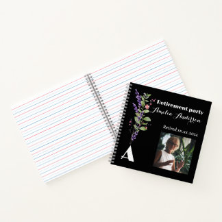 Wildblumen-Foto-Renteneintritts-Gästebuch Notizblock
