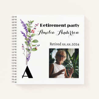 Wildblumen-Foto-Ruhestands-Gästebuch Notizblock