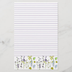 Wildblumen Frog Feathers Nature Lined Briefpapier