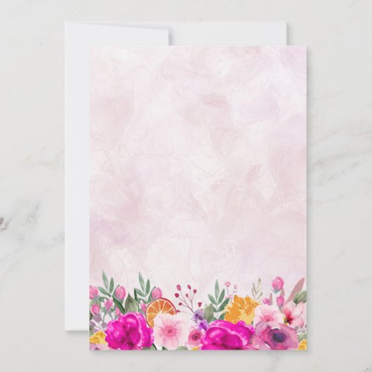 Wildblumen Frühjahr Abschluss Einladung (Rückseite)