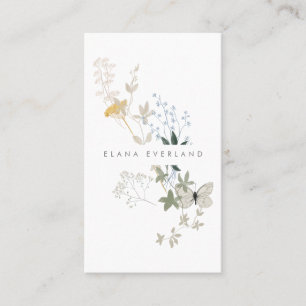 Wildblumen Frühjahr Elegante Minimalistische Damen Terminkarte
