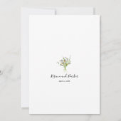 Wildblumen Frühjahr Moderne Hochzeit Einladung (Rückseite)