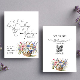 Wildblumen Frühjahr Sommer Save the Date Herbst Einladung
