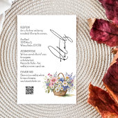 Wildblumen Frühjahr Sommerliche Hochzeit im Herbst Einladung