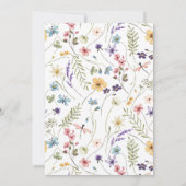 Wildblumen Frühlings Boho Garten Brautparty Einladung (Rückseite)