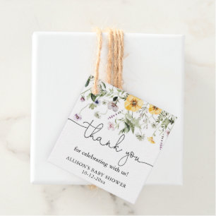 Wildblumen-Frühlingsblumen Lavendel lila Grün Geschenkanhänger