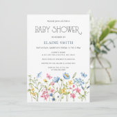 Wildblumen Frühlingsblüten Blütendusche Einladung (Stehend Vorderseite)