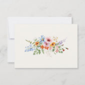 Wildblumen-Frühlingswiese-Garten-QR-Code-Hochzeit RSVP Karte (Rückseite)