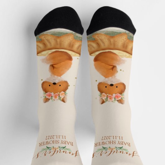 Wildblumen-Fuchs-Ankunft Socken (Oben)
