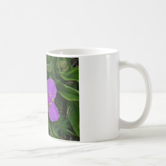 Wildblumen Fuchsia Spiderwort Heiße Federn Geschen Kaffeetasse (Rechts)