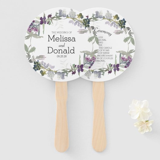 Wildblumen für Aquarellbilder Fächer (Vorne und Hinten)