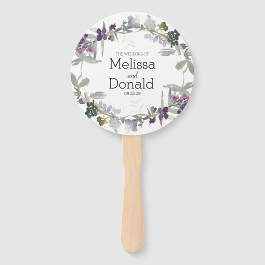 Wildblumen für Aquarellbilder Fächer (Vorderseite)