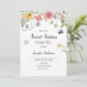 Wildblumen für Aquarellbilder Save The Date (Stehend Vorderseite)