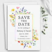 Wildblumen für Aquarellbilder Save The Date