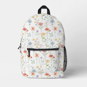 Wildblumen für Aquarellfarben Bedruckter Rucksack