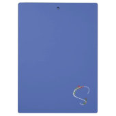 Wildblumen für Aquarellfarben, monogramm, blau Klemmbrett (Rückseite)