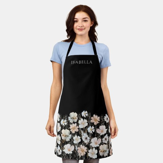 Wildblumen für Aquarellfarben Personalisiert Schürze (Getragen)
