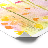 Wildblumen für Aquarellfarben Poster (Ecke)