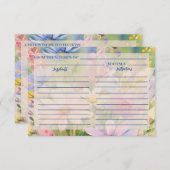 Wildblumen für Aquarellfarben Rezeptkarte Begleitkarte (Vorne/Hinten)