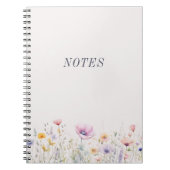 Wildblumen für Auenflächen Minimalistisch Notizblock (Vorderseite)