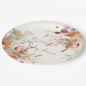 Wildblumen für Babydusche Pappteller (Schrägansicht)