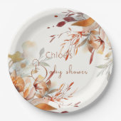 Wildblumen für Babydusche Pappteller (Vorderseite)