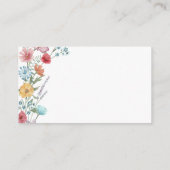 Wildblumen für Babykarten Begleitkarte (Rückseite)