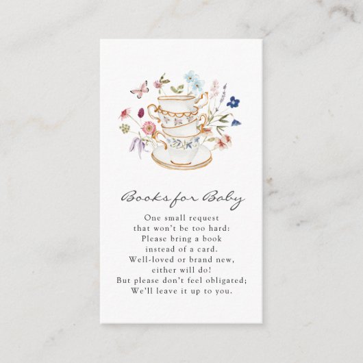 Wildblumen für Babykarten Begleitkarte (Vorderseite)