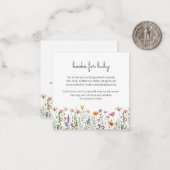 Wildblumen für Babykarten Mitteilungskarte (Vorderseite/Rückseite Beispiel)