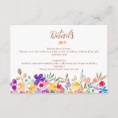 Wildblumen für bemalte Gärten Begleitkarte (Vorderseite)