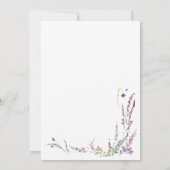 Wildblumen für Blumengewässer Danke Karte (Rückseite)