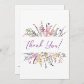 Wildblumen für Blumengewässer Danke Karte (Vorne/Hinten)