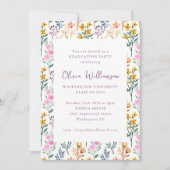 Wildblumen für Blumenwasser Einladung (Vorderseite)