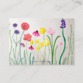 Wildblumen für Buchungsanfragen Wasserfarben Kinde Begleitkarte (Rückseite)