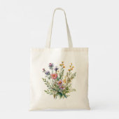 Wildblumen für das Schwarze Pferd mit Namen Person Tragetasche (Rückseite)