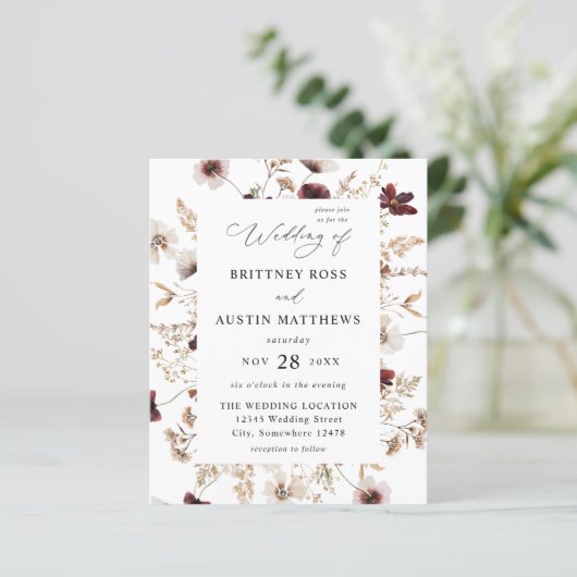 Wildblumen für den Herbst (Stehend Vorderseite)