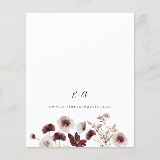 Wildblumen für den Herbst Flyer (Hinten)