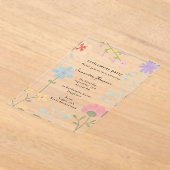 Wildblumen für die Blumenversorgung Party Acryleinladungen (Ablage )